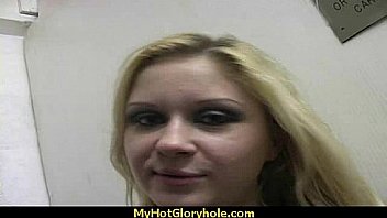 Huge tit babe deepthroats gloryhole dick 30