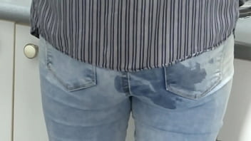 I please my stepson so he cums in my ass with jeans two cameras