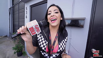 The pink vibrator rubs liv wild's clit ggw020