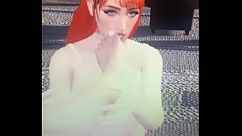 Redhead sucking male foot