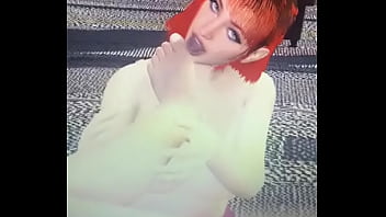 Redhead sucking male foot