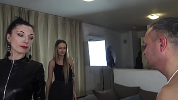 Giantess femdom ladies group humiliate and domdinate slave