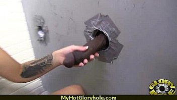 Gloryhole blowjob hottie makes every dick cum 14