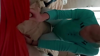 Shy 18 year old roommate surprises me by sucking my dick until she get all my cum