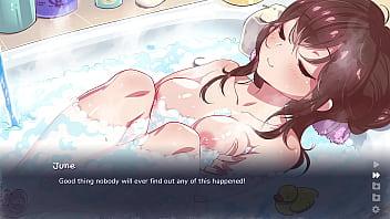 Chasing tails soapy scene solo girl bathroom