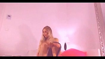 Full body blonde girl cam side shot