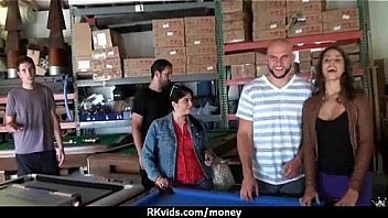 Sexy exhibitionist gfs are paid cash for some public fucking 13