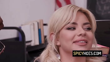 Cute blonde babe gets dp's by two black professors Cute blonde babe gets dp's by two black professors