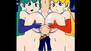 Peach and her friend with one guy