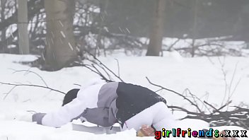 Girlfriends snow loving babes slomo shower pussy eating and tribbing orgasm