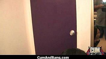 Black girl sucks many white cocks in redneck group 26