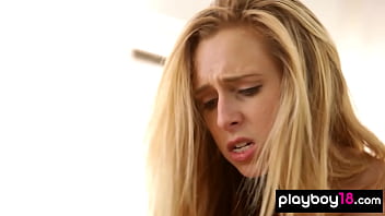 Housewife blondie ready to serve her big cocked hubby