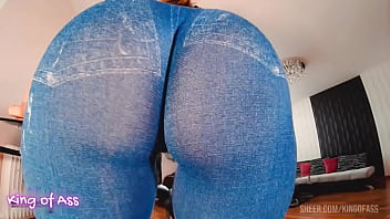 Irresistible leggings ass spreading and dildo riding delight