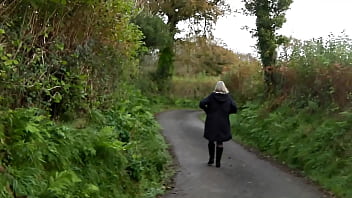 A stroll outside in my naughty underwear