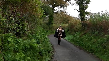 A stroll outside in my naughty underwear