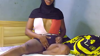 Horny housewife having fun with pillow