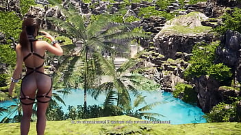 The statue's huge cock awakened in lara croft's pussy and then impregnated her 3d hentai game