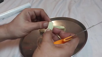 Figging training applying ginger to my submissive's anus for the first time