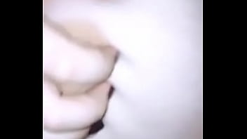 Babe squeezing her tits