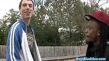 Black Muscled Dude Fucks Gay Skinny White Boy Bareback Style 04 thumbnail