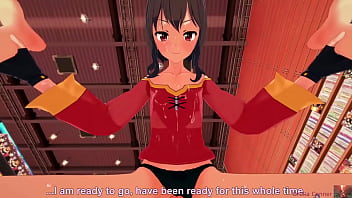 Megumin cosplayer gets explored in a deeply sensual show