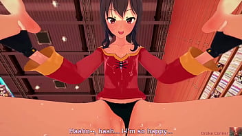 Megumin cosplayer gets explored in a deeply sensual show