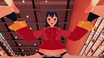 Megumin cosplayer gets explored in a deeply sensual show