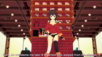 Megumin cosplayer gets explored in a deeply sensual show