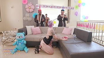 Yummy celebrates mina k’s birthday with a triple penetration dap dp