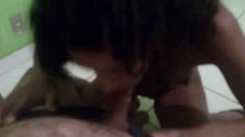 Jade sucking her neighbor to sit nicely while her cuckold husband works