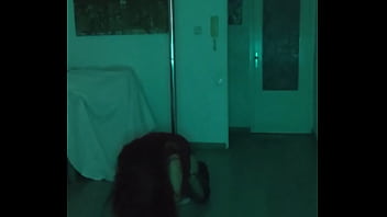 Amateur opens the bar dances and strips naked while people watch her