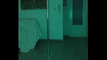 Amateur opens the bar dances and strips naked while people watch her