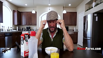 Old man asks his step grandson for help satisfying his gilf wife pov