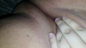 Shaved pussy gets fingered
