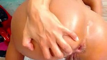 Big tit blonde russian cam girl dildos her tight pussy