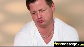 Deepthroat blowjob from big tits massage girl 12