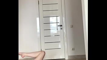 Caresses herself after training