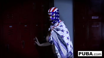 Hot blonde fills both holes