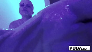 Hot blonde fills both holes