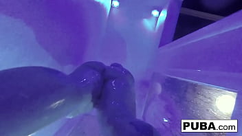 Hot blonde fills both holes