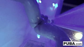 Hot blonde fills both holes