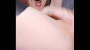 Redhead in leather lingerie wants to play with my cock and put it in her pussy