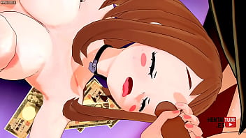 Boku no hero hentai momo & tsuyu futanaris sex with ochako