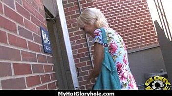 Horny Lady Enjoys Gloryhole Cocksucking Interracial 15 thumbnail