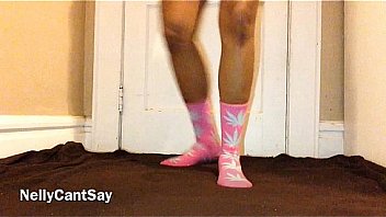 Fat ass twerking in lace panties and pink socks Fat ass twerking in lace panties and pink socks