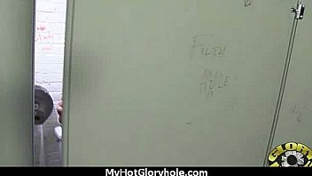 Pretty girl blowjob and facial at gloryhole 21