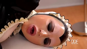 The kinky housemaid golden shower on the hardwood floor