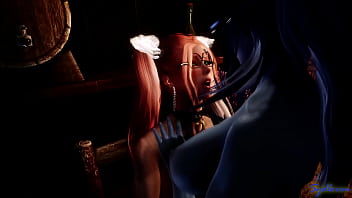 Female With Futa Blue Demon Takes Equine Penis thumbnail