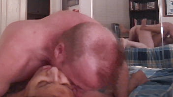 Mandy mynx with balls on her face gets cummed on