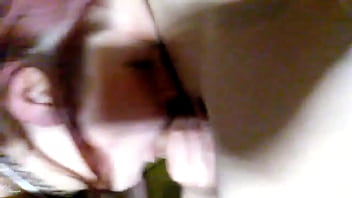 Red head swallows cock